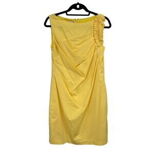Suzi Chin for Maggy Boutique Yellow Ruffle Sleeveless Dress 10